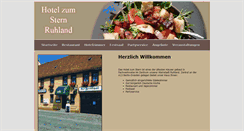 Desktop Screenshot of hotelzumstern-ruhland.de
