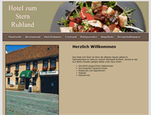 Tablet Screenshot of hotelzumstern-ruhland.de